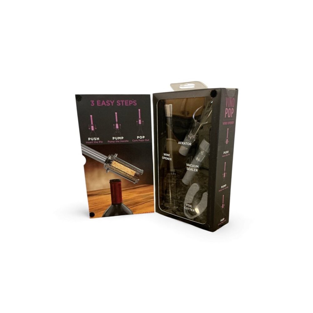 Vino Pop Wine Opener Kit With Air Rise Technology & Accessories‎ - Picture 2 of 3